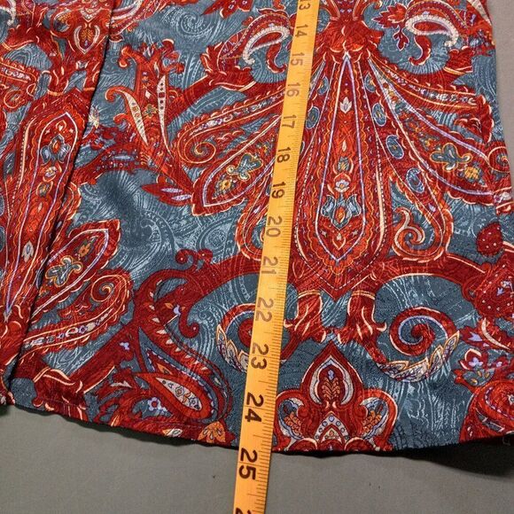 Vintage Pyke LTD Womens 12 Jewel Tone Paisley Pattern Silky feel Long Sleeve - Picture 6 of 7
